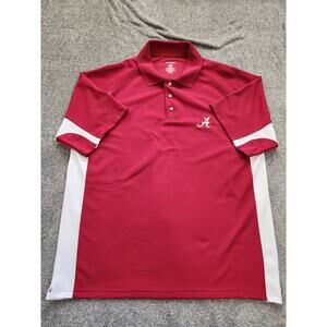 Pro Edge Collegiate Alabama Crimson Tide Men's Large Red‎ Short Sleeve Polo